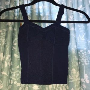 Navy crop top